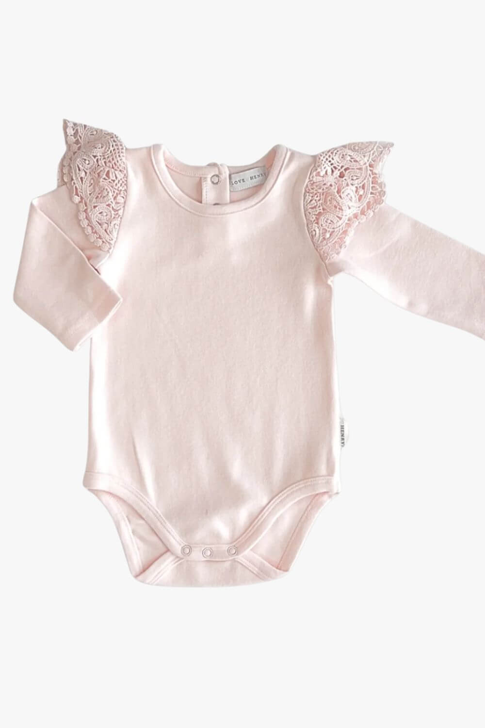 Love Henry Baby Girls Lace Sleeve Romper