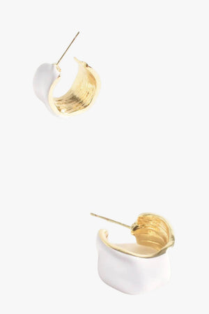 Adorne Mini Enamel Metal Hoops