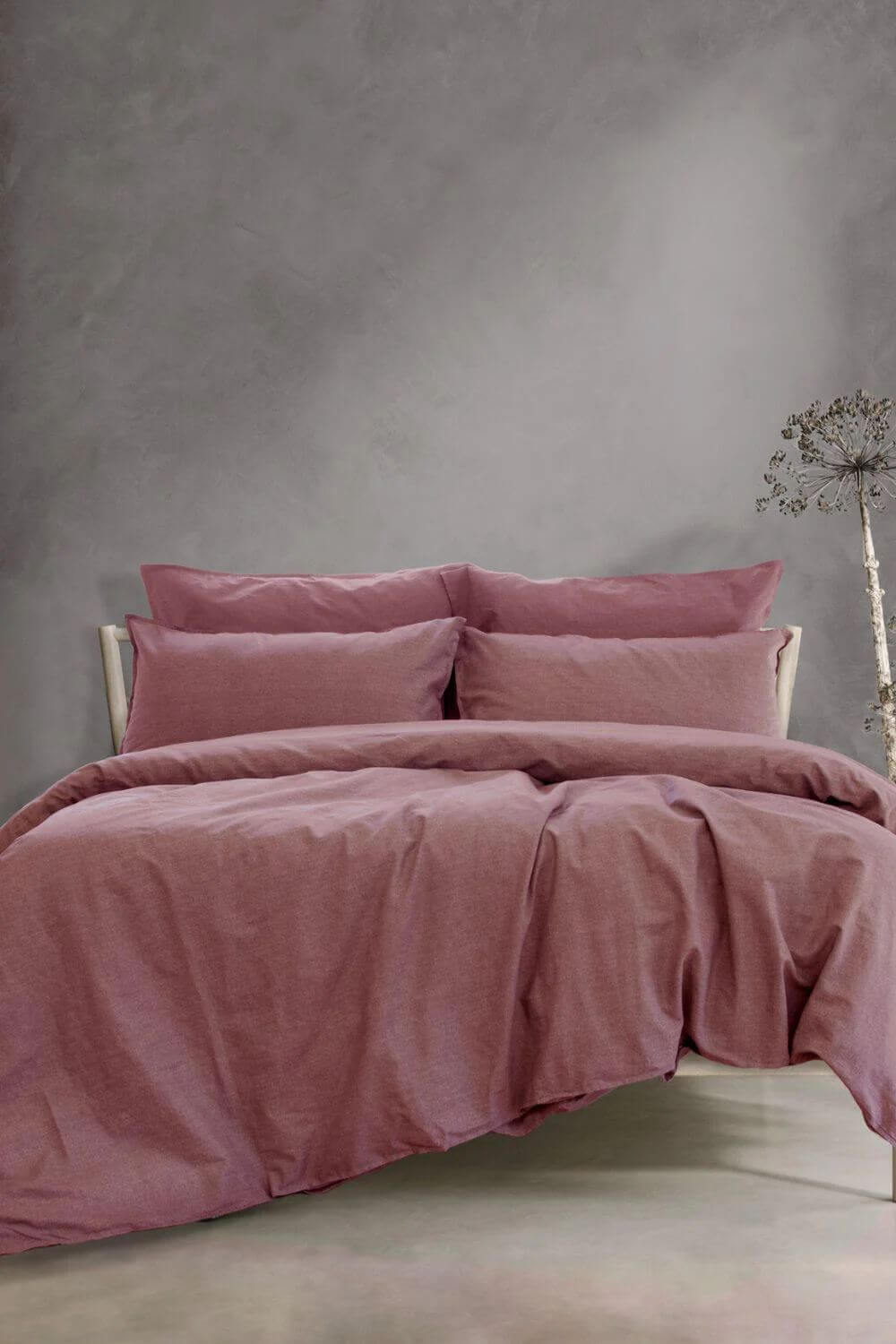 Ardor Boudoir Embre Linen Look Quilt Cover Set - Queen