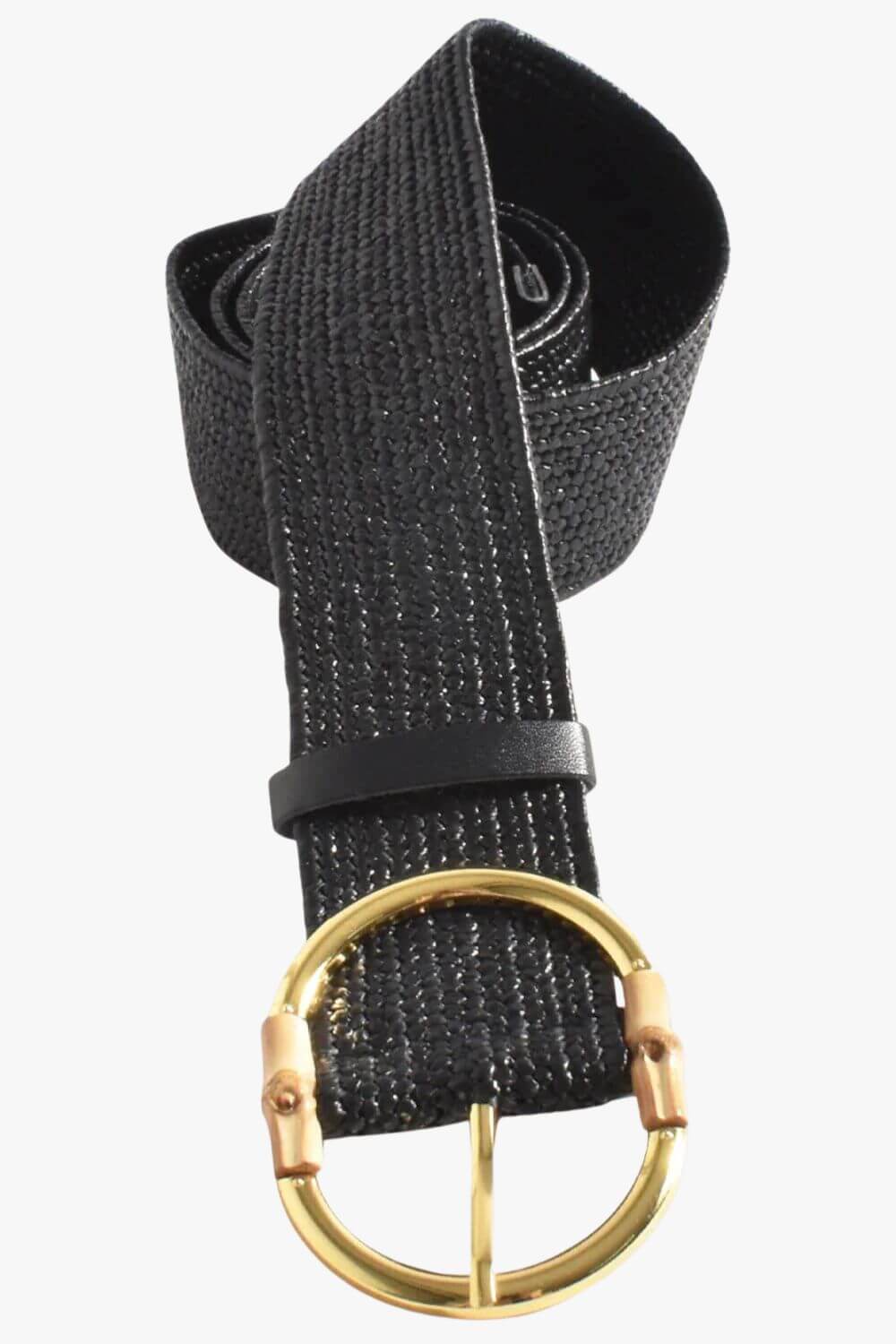 Adorne Oval Metal Bamboo Buckle Belt