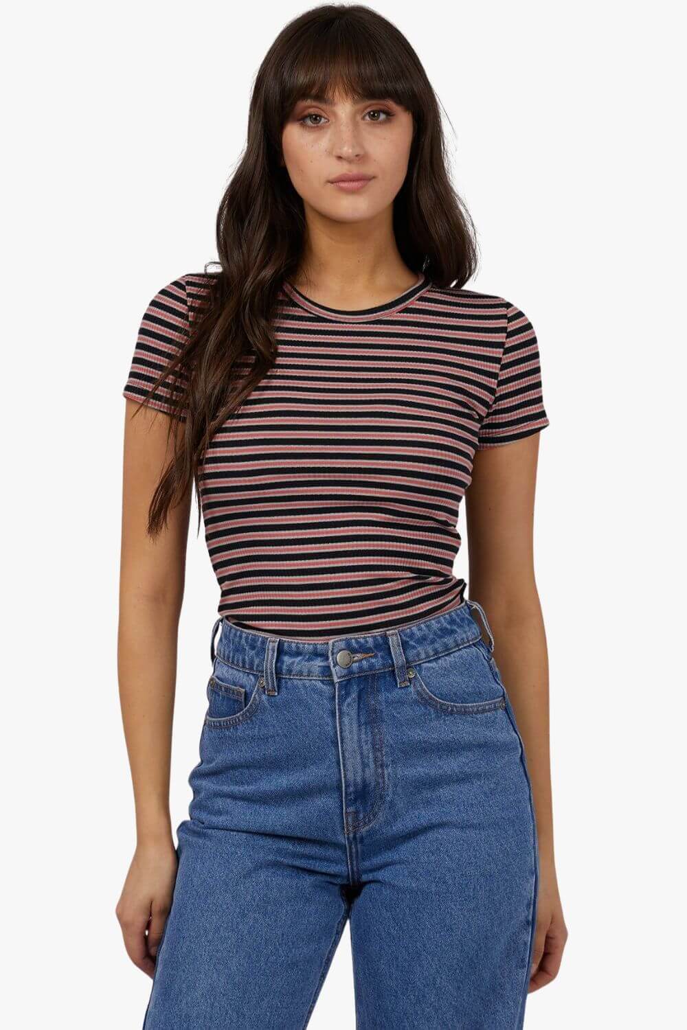 All About Eve Rib Stripe Tee