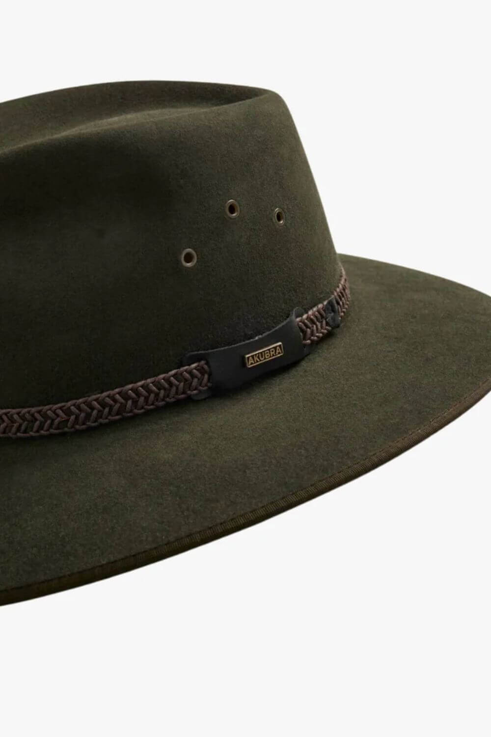 Akubra Tablelands Felt Hat Brown Olive