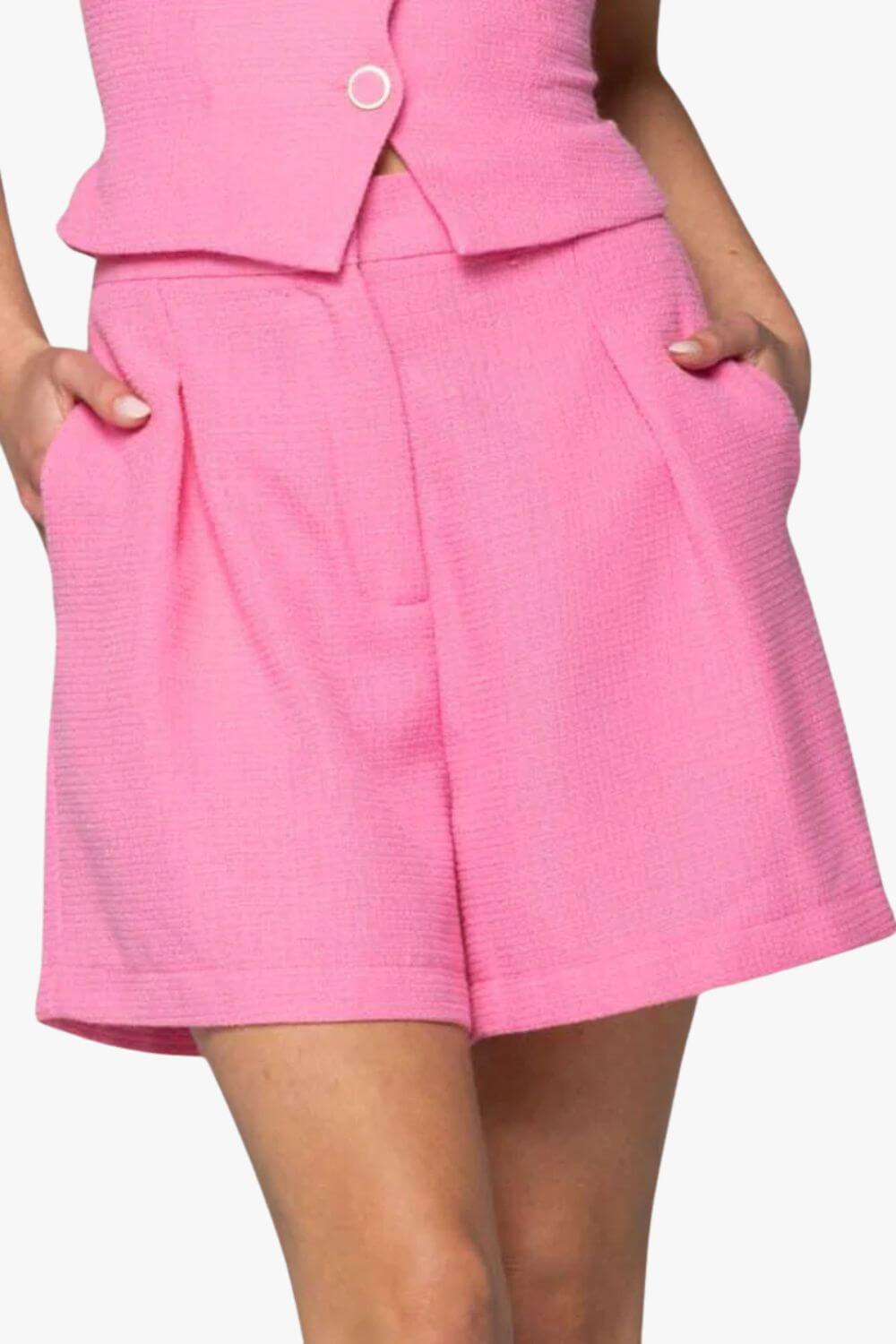 Fate + Becker Walk This Way Boucle Shorts