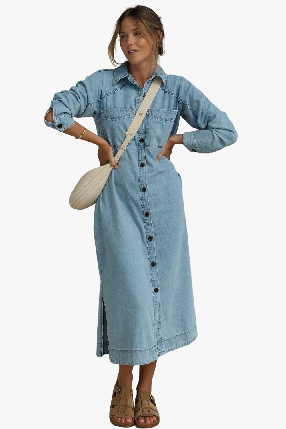 Ceres Life Long Sleeve Yoke Midi Dress