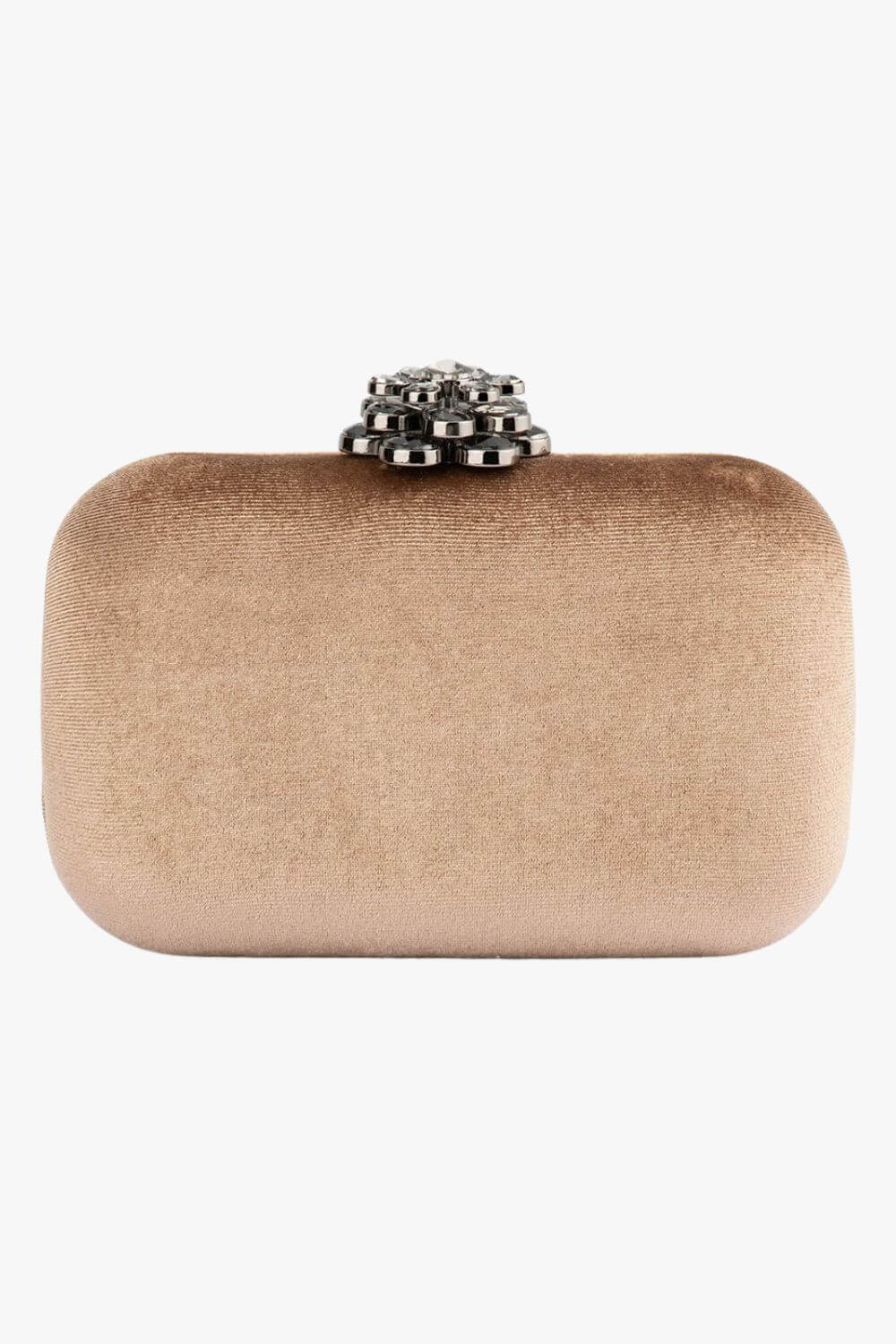 Olga Berg Emilia Velvet Clutch
