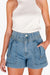 Leah Detailed Denim Short