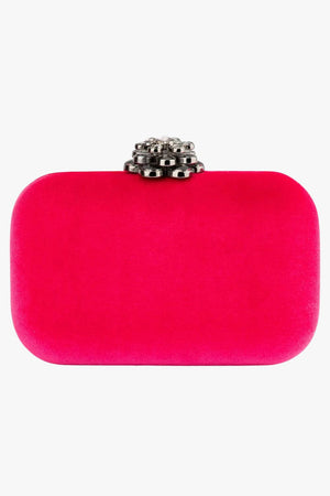 Olga Berg Emilia Velvet Clutch