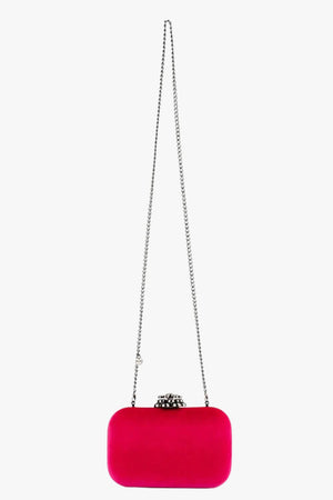 Olga Berg Emilia Velvet Clutch