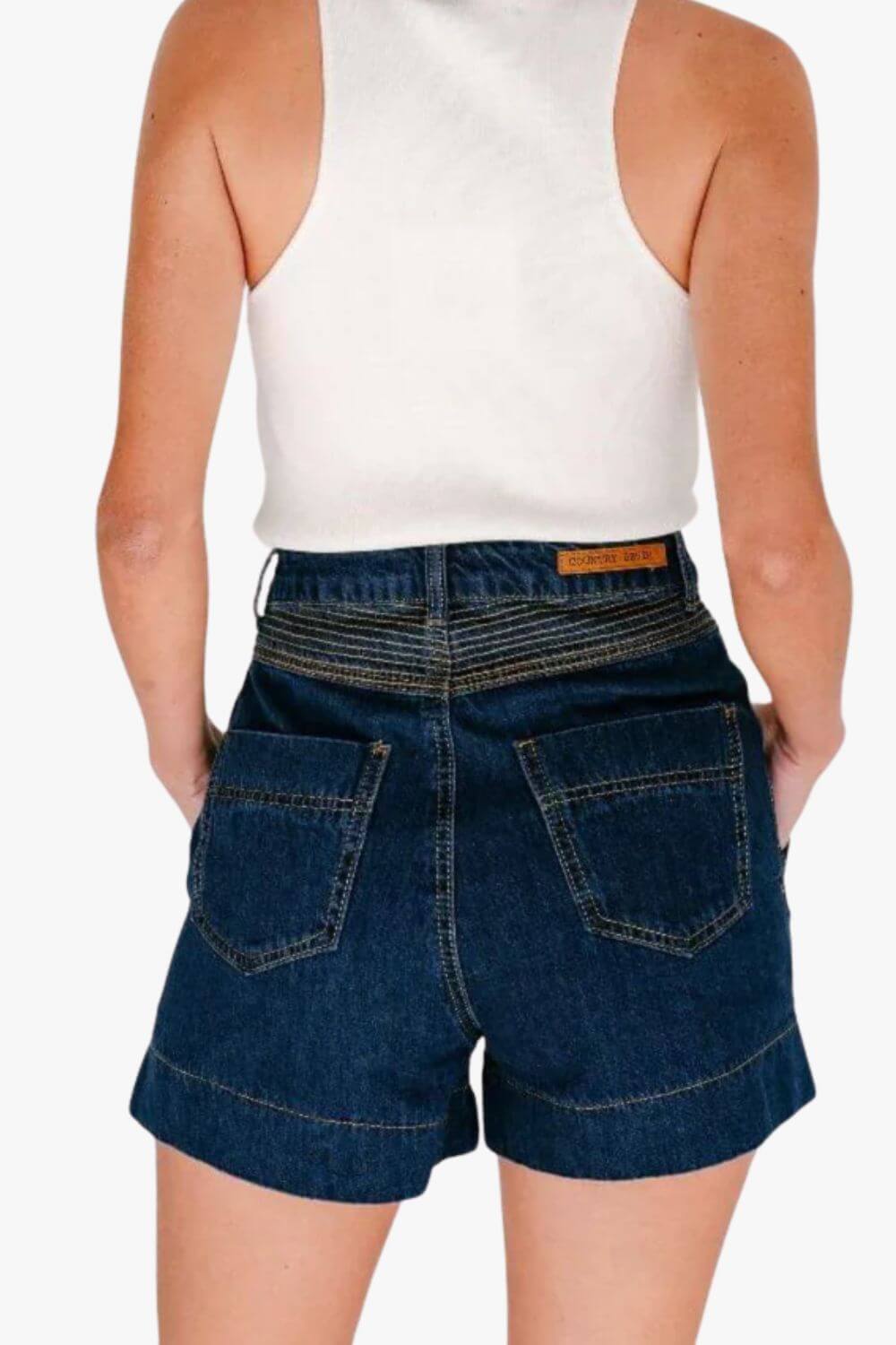 Leah Detailed Denim Short