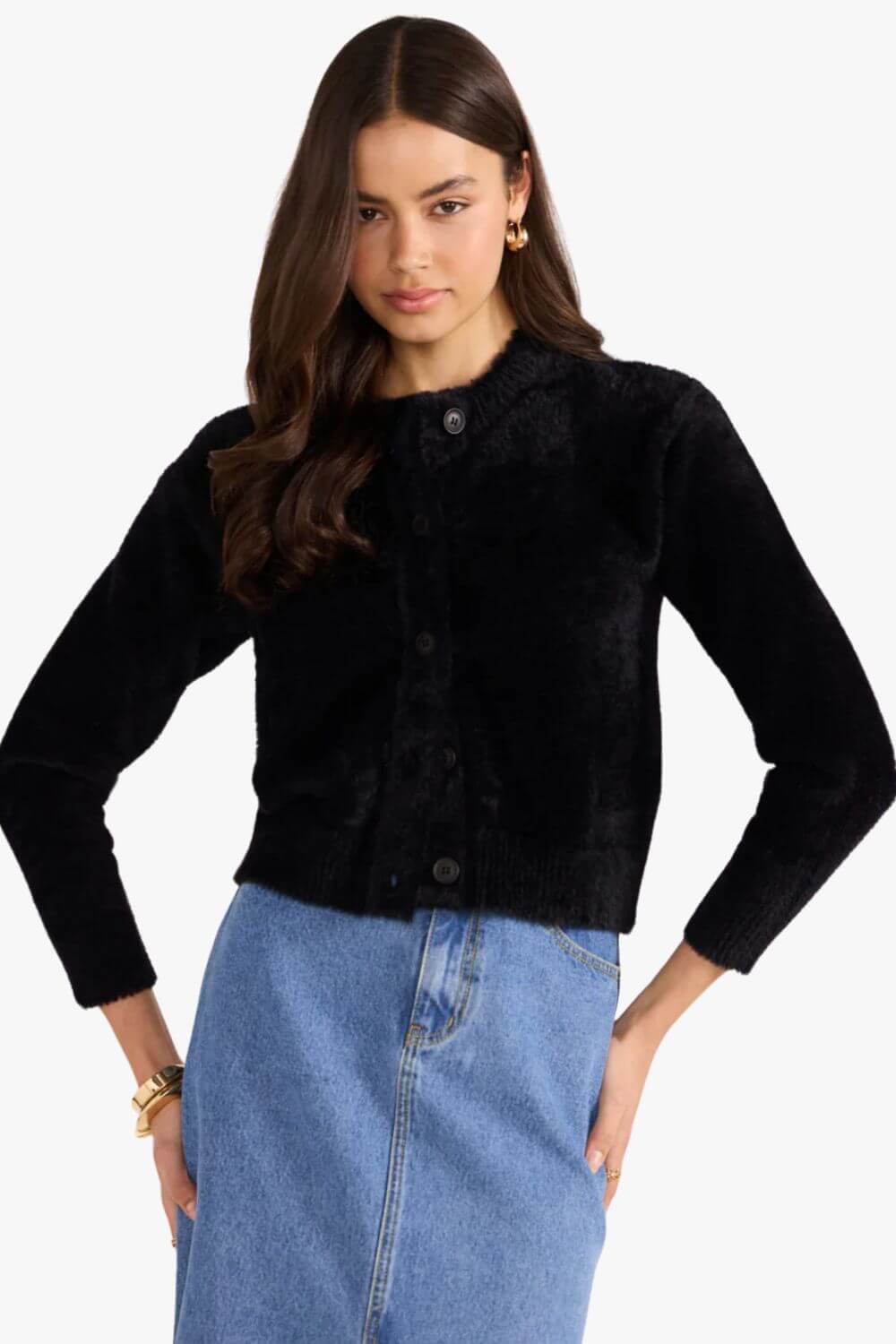 Mink Pink Rowan Fluffy Cardi