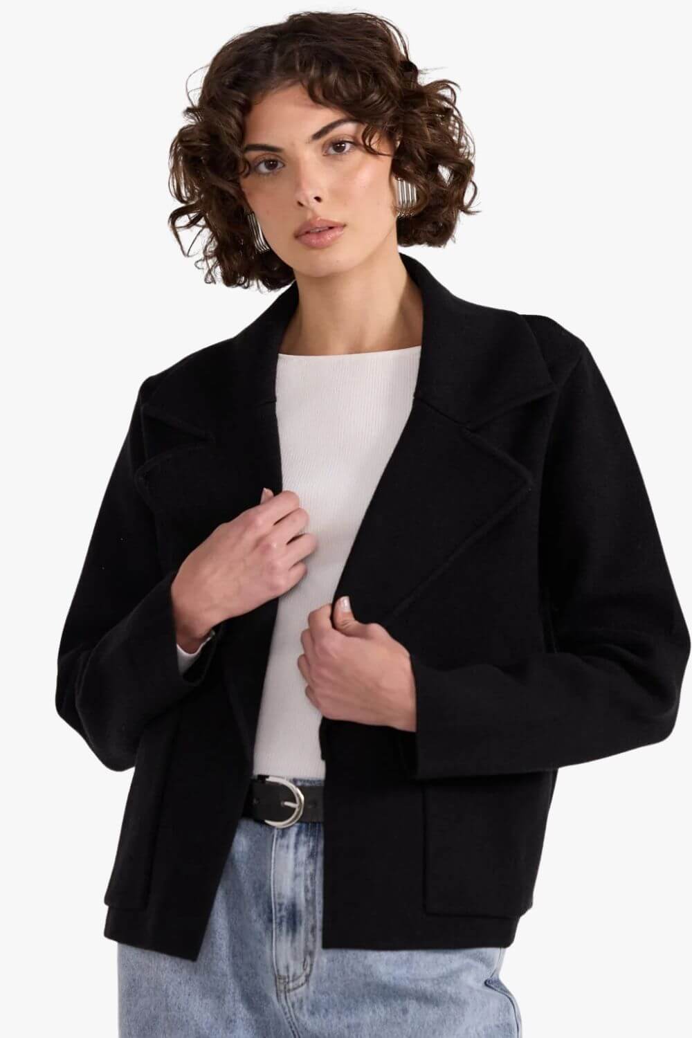 Staple The Label Aiden Crop Coatigan