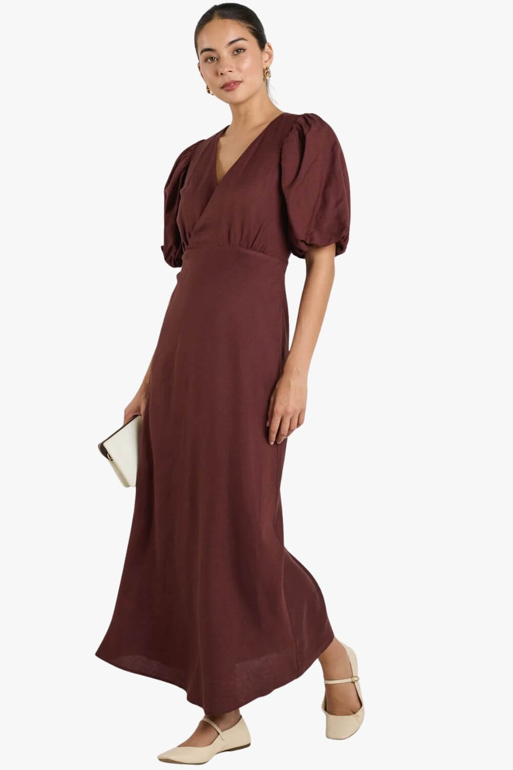 Preview Puff Sleeve Midi Dress