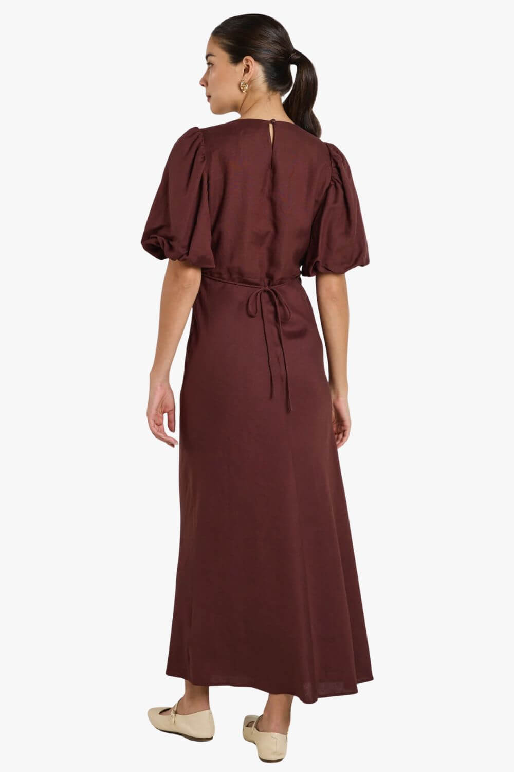 Preview Puff Sleeve Midi Dress