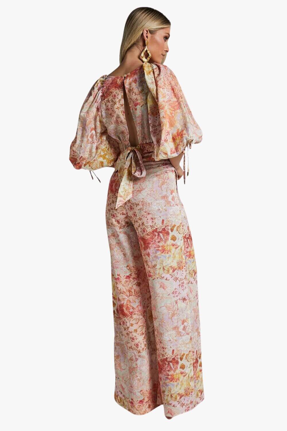 Amalie The Label Aldina Linen Blend High Waisted Belted Straight Leg Pants