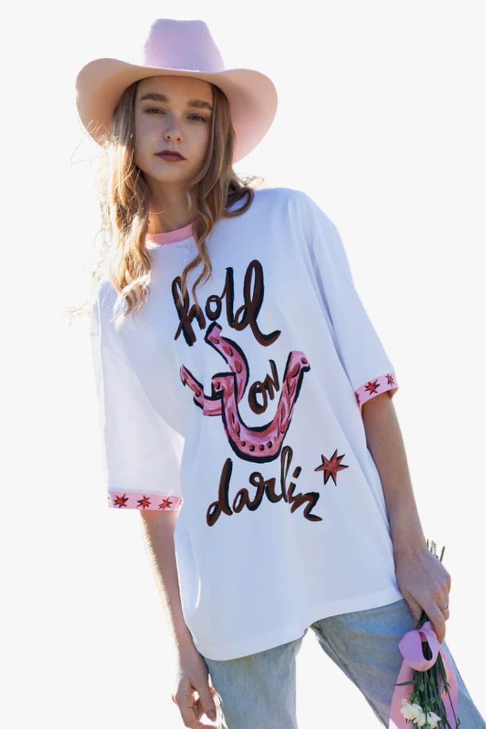 Hold On Darlin Oversized Tee