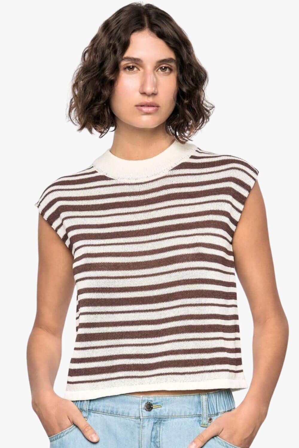 Staple The Label Palmer Stripe Knit Tee