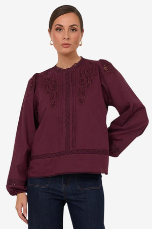 Adorne Lou Cut Out Lace Top