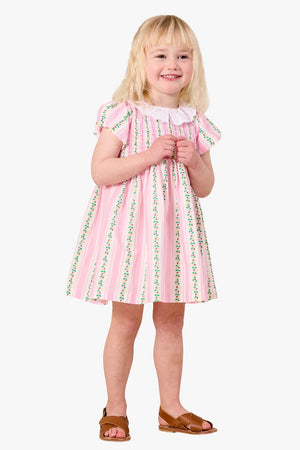 Goldie + Ace Antique Stripe Strawberry Flo Smocked Dress