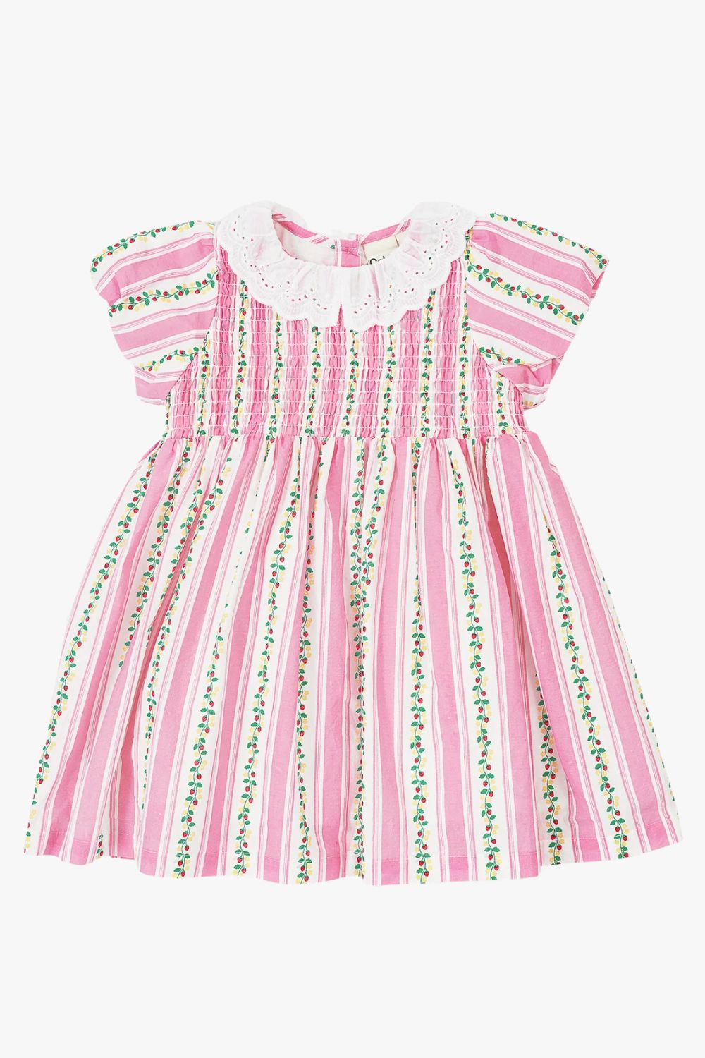 Goldie + Ace Antique Stripe Strawberry Flo Smocked Dress