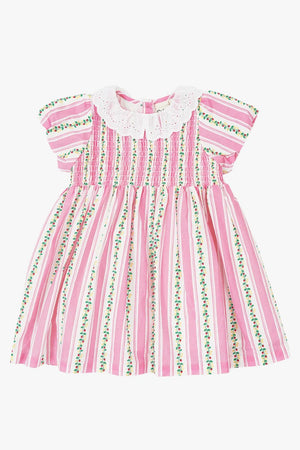 Goldie + Ace Antique Stripe Strawberry Flo Smocked Dress