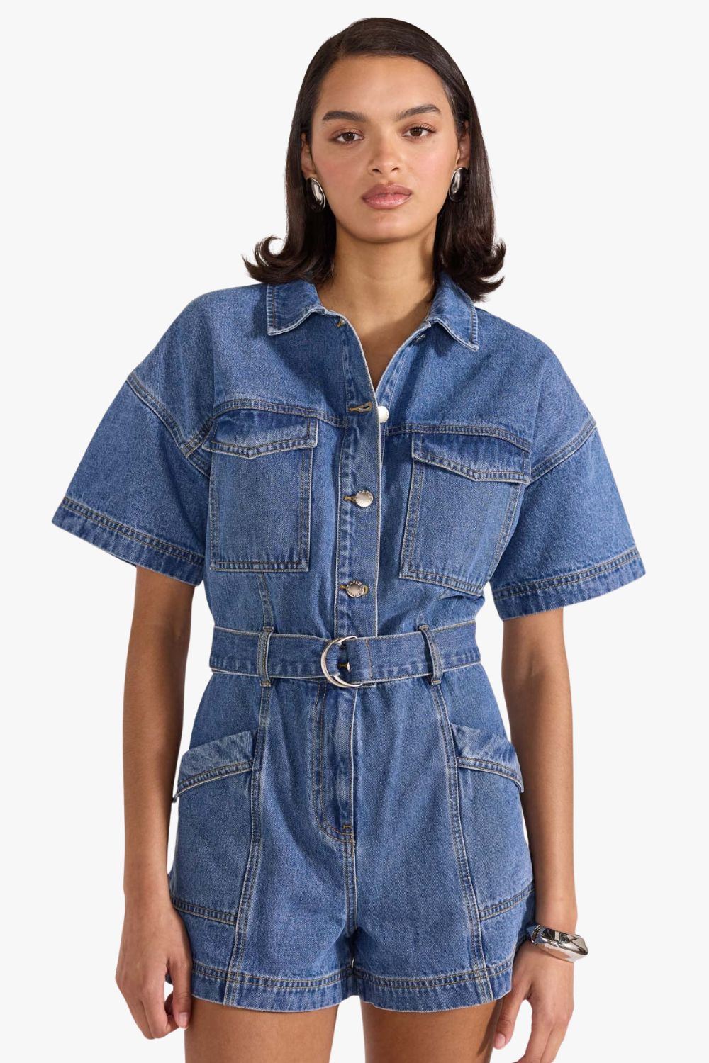 Staple The Label Tate Denim Playsuit