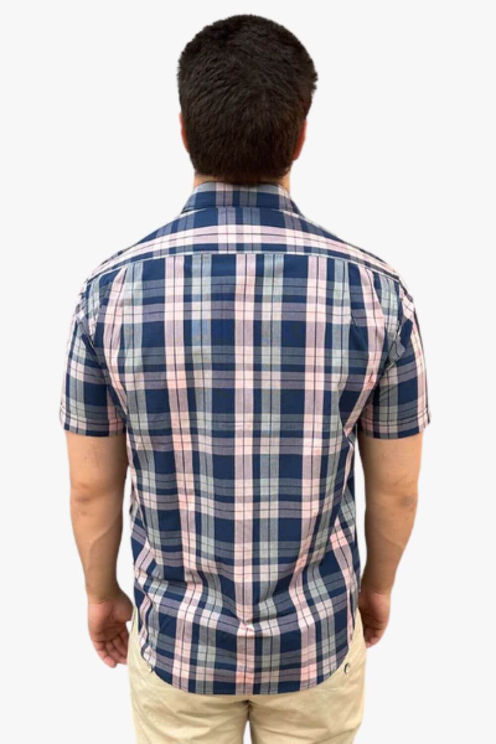 Back Bay Bamboo Poly Check Short Sleeve Shirt