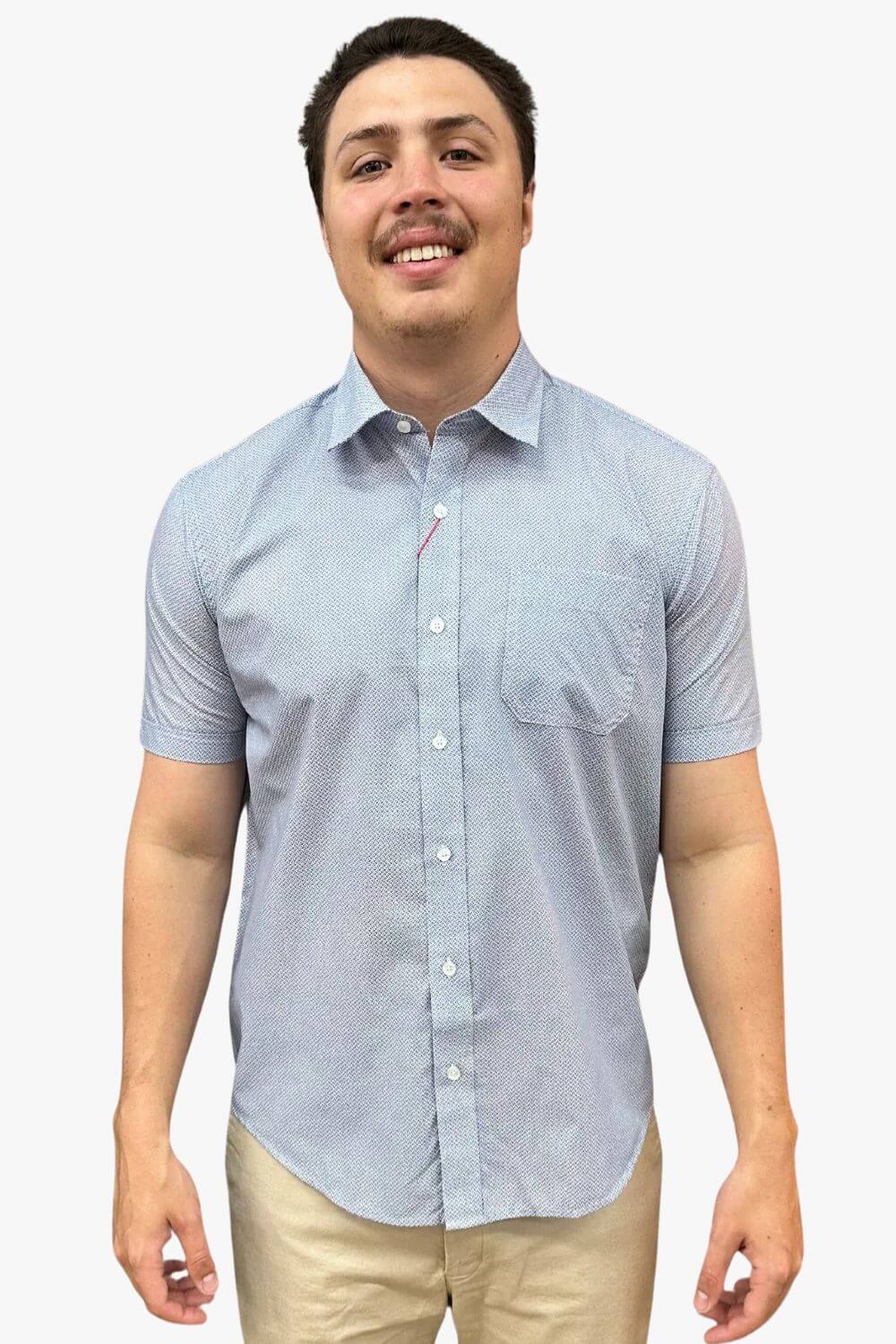 Blue Horizon Printed Short Sleeve Shirt