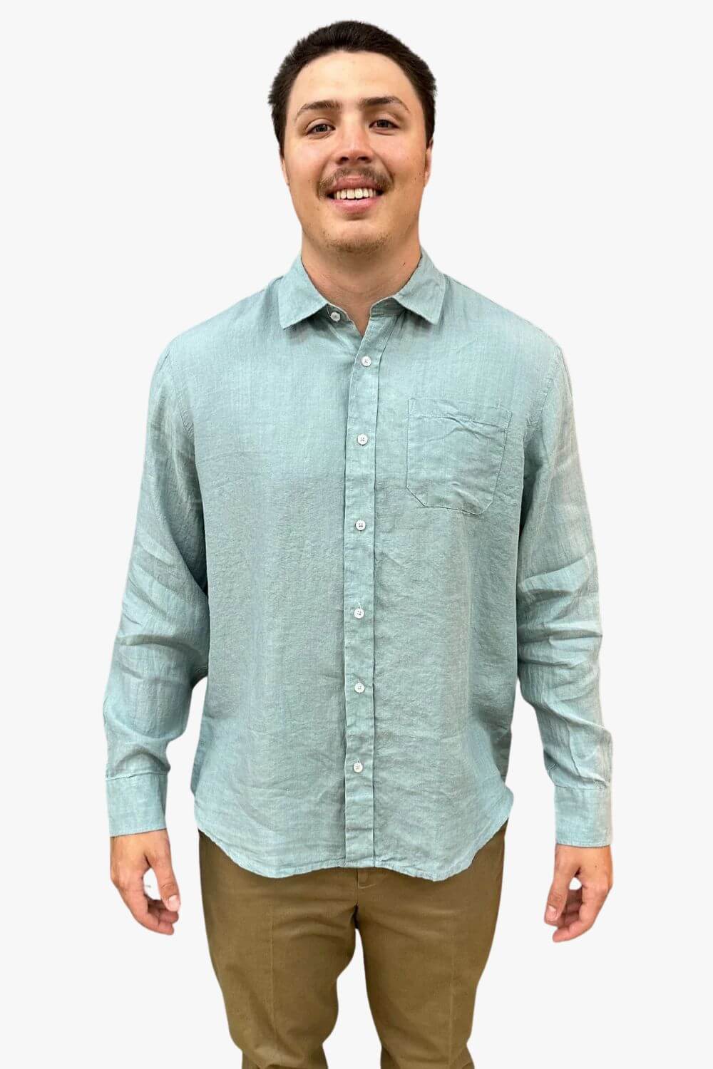 Back Bay Linen Check Long Sleeve Shirt