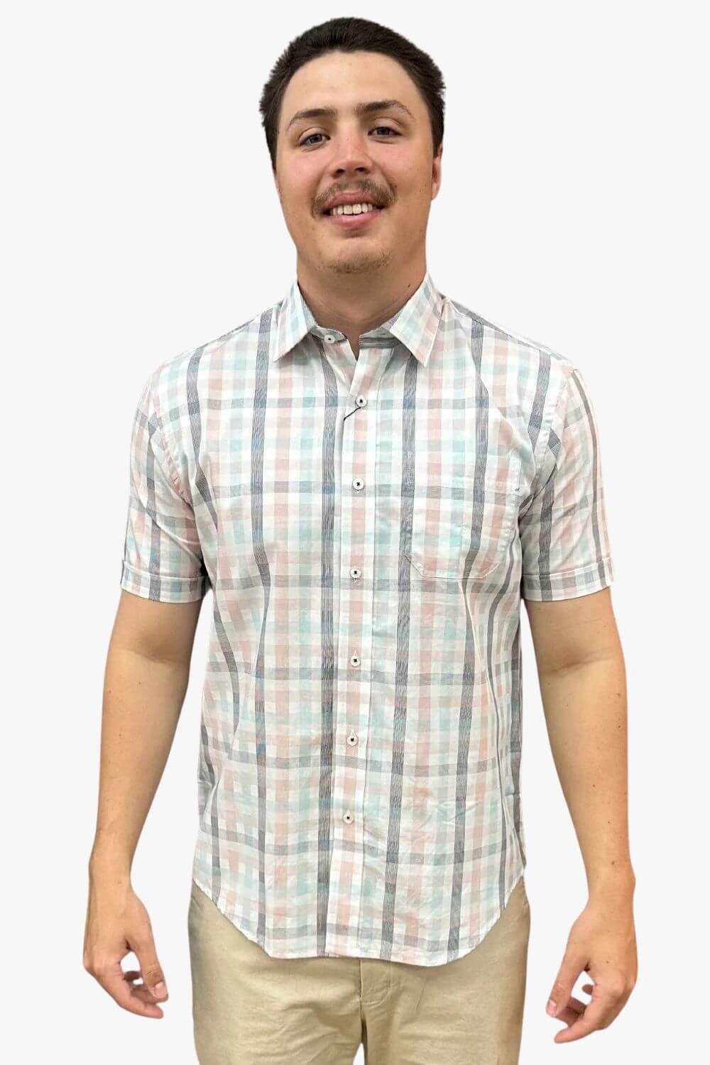 Back Bay Cotton Check Short Sleeve Shirt