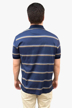 Back Bay Mercerized Cotton Striped Polo