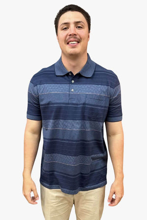 Back Bay Mercerized Cotton Striped Polo