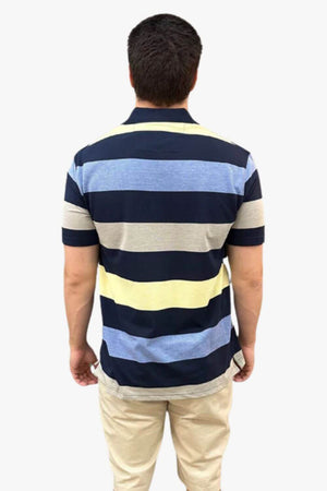 Blue Horizon Pique Striped Polo
