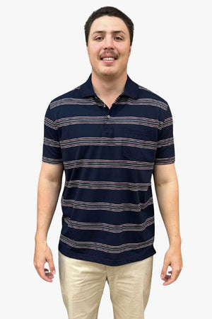 Blue Horizon Jersey Striped Polo