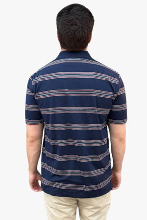 Blue Horizon Jersey Striped Polo