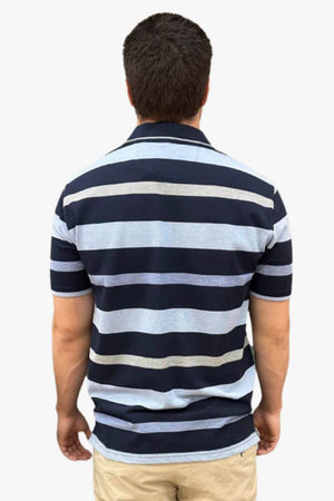 Blue Horizon Pique Striped Polo