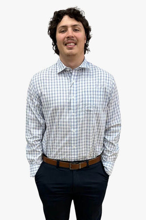 Back Bay Bamboo/Poly Check Long Sleeve Shirt