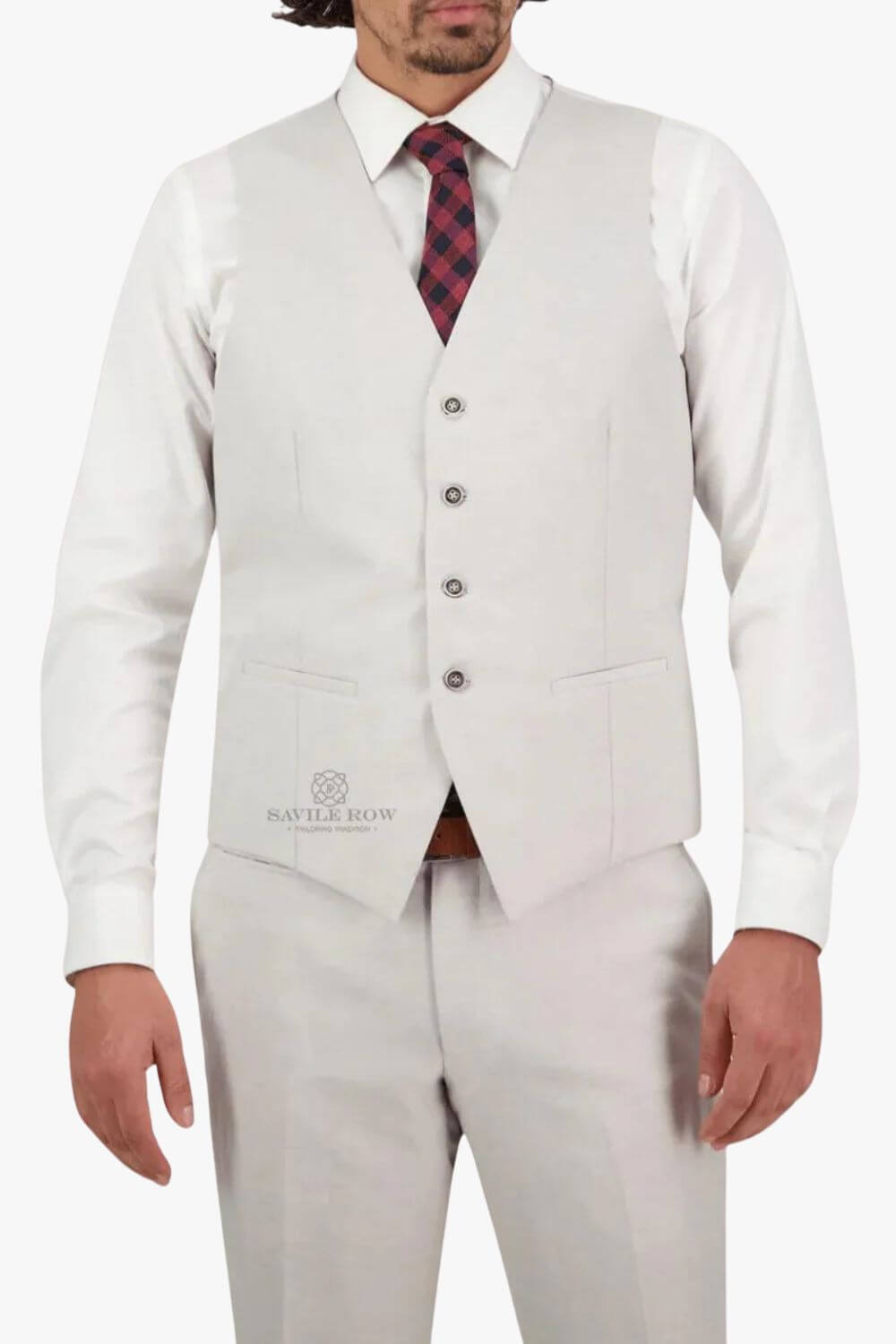Saville Row Saul Linen Waistcoat - SL3