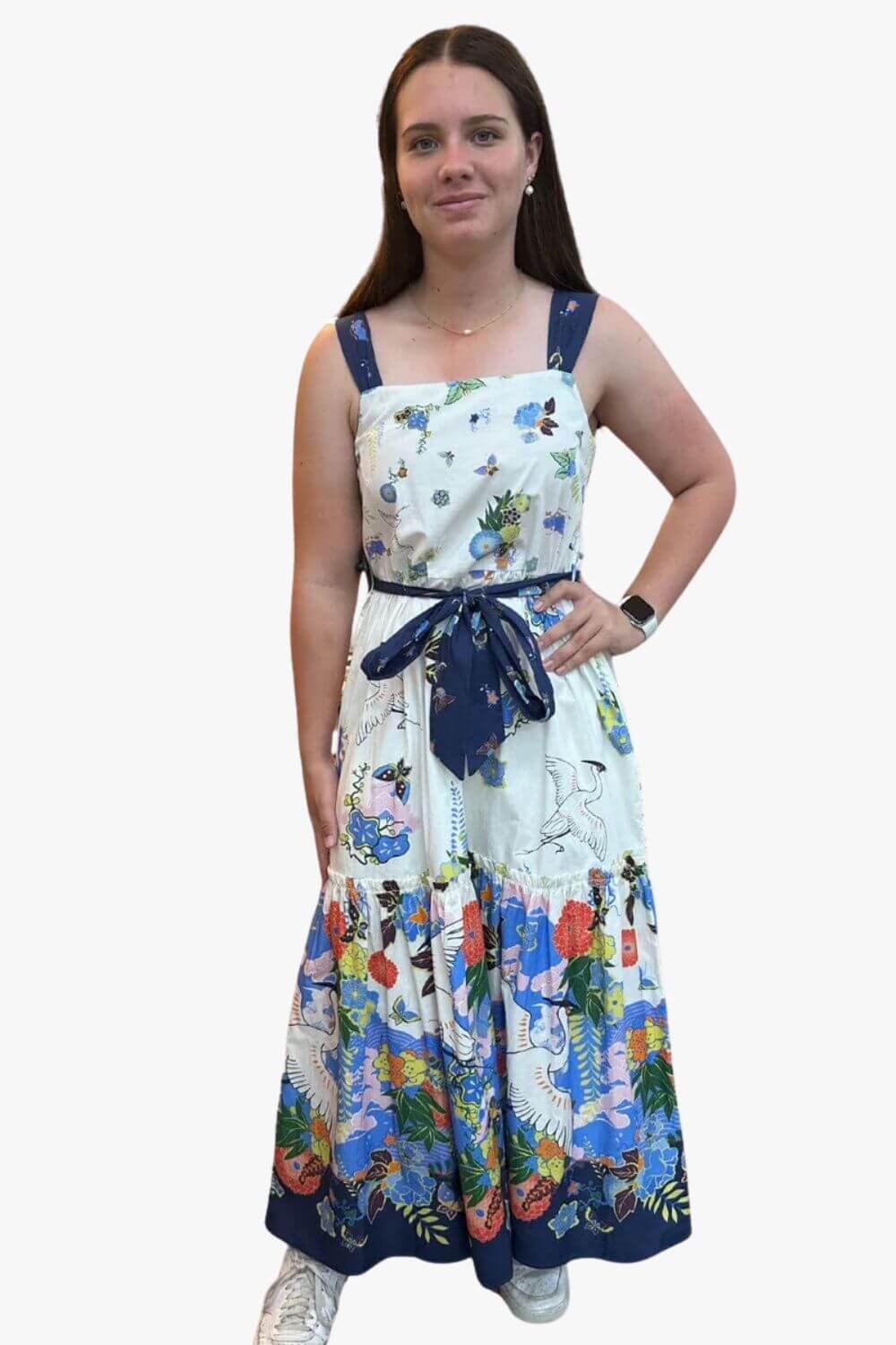 Maude Vivante Andi Cranes Print Dress