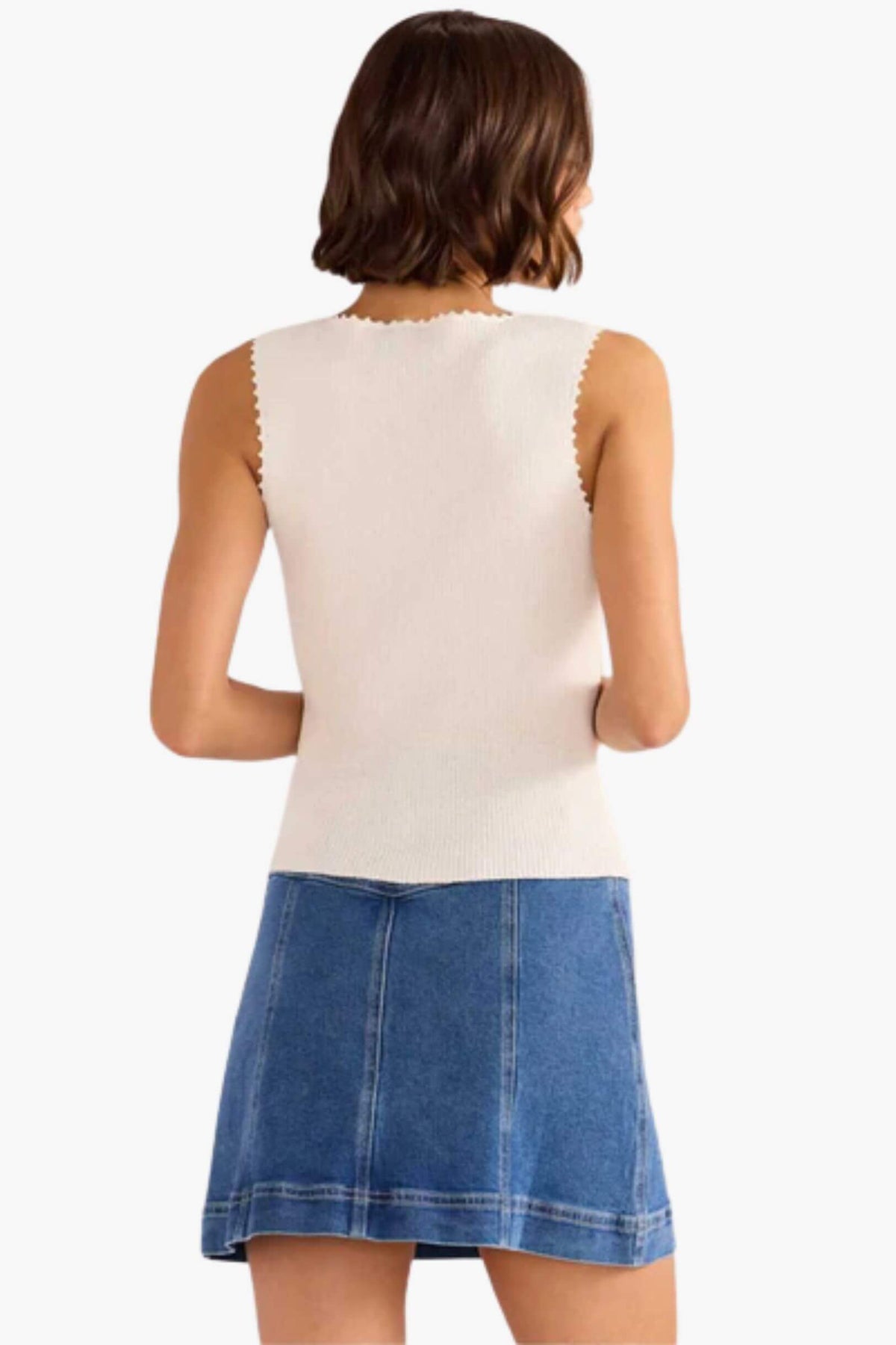 Mink Pink Ellis Denim Panel Mini Skirt