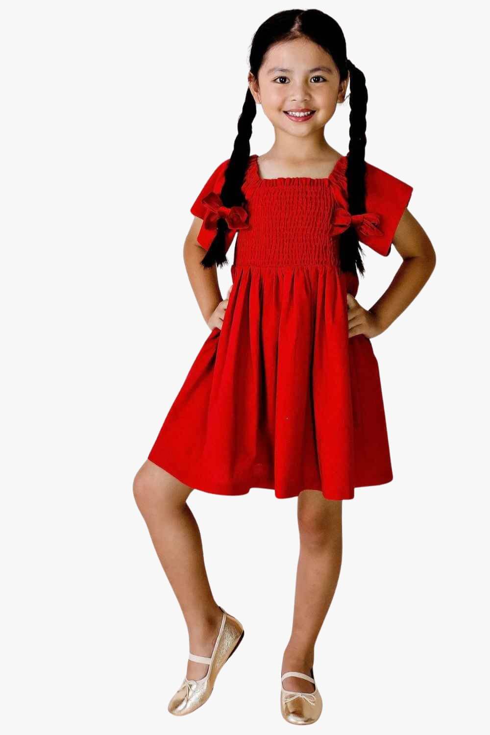 Designer Kidz Elly Puff Sleeve Dress
