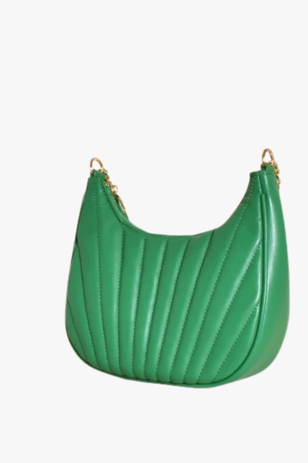 Adorne Olive Quilted Crescent Bag