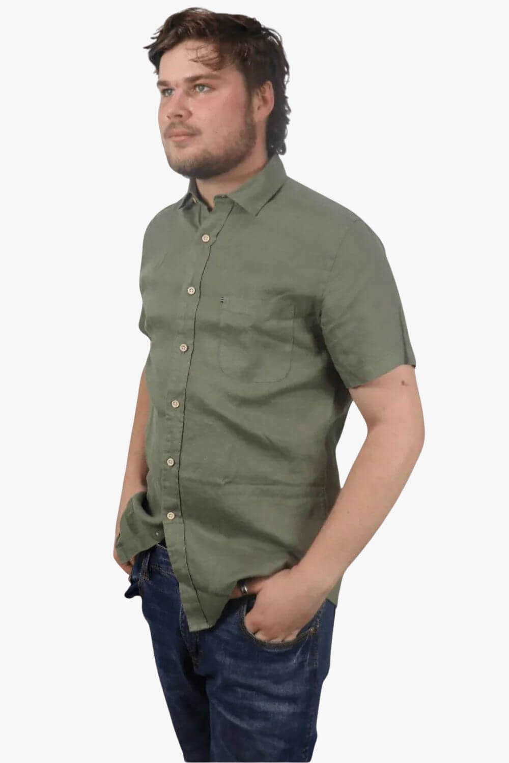 Pilbara Mens Linen Short Sleeve Shirt