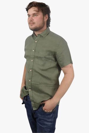 Pilbara Mens Linen Short Sleeve Shirt