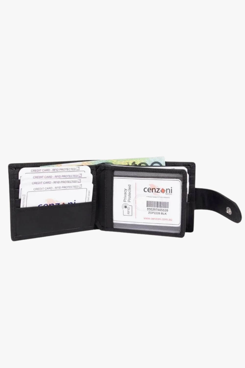Cenzoni RFID Oil Pull Up Leather Mens Wallet