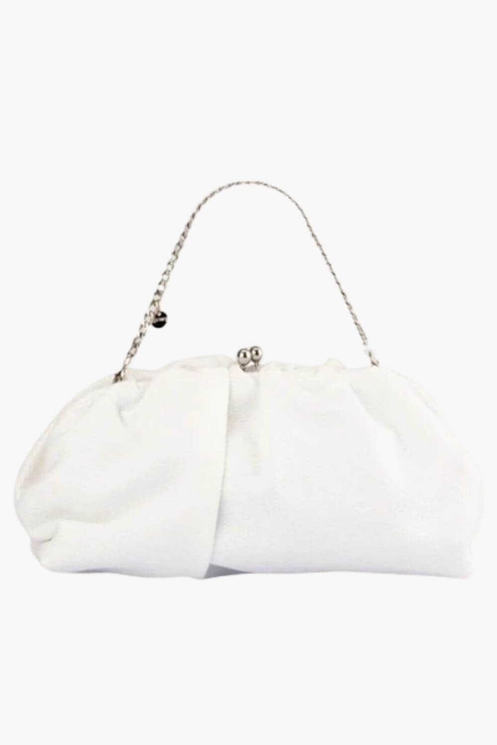Olga Berg Queenie Gathered Woven Clutch