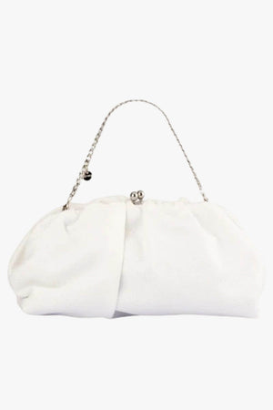 Olga Berg Queenie Gathered Woven Clutch