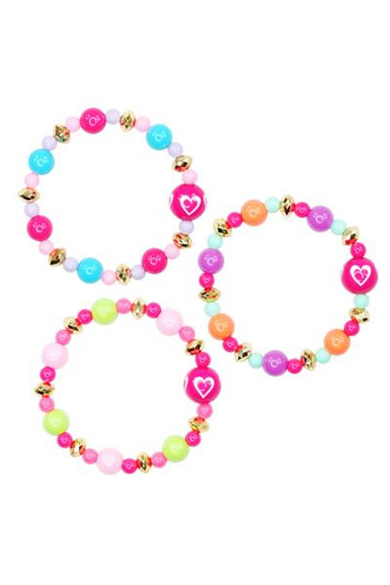 Pink Poppy Fashion Beads Bracelet