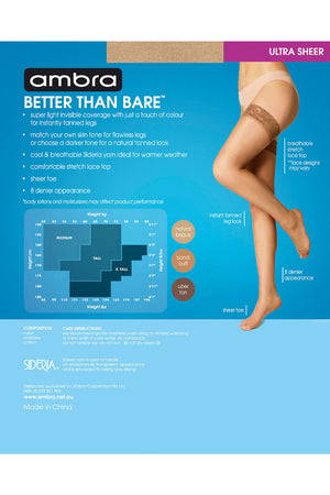 Ambra Better Than Bare Stay Up Pantyhose