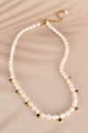 Adorne Tiny Jewel Drop Pearl Necklace
