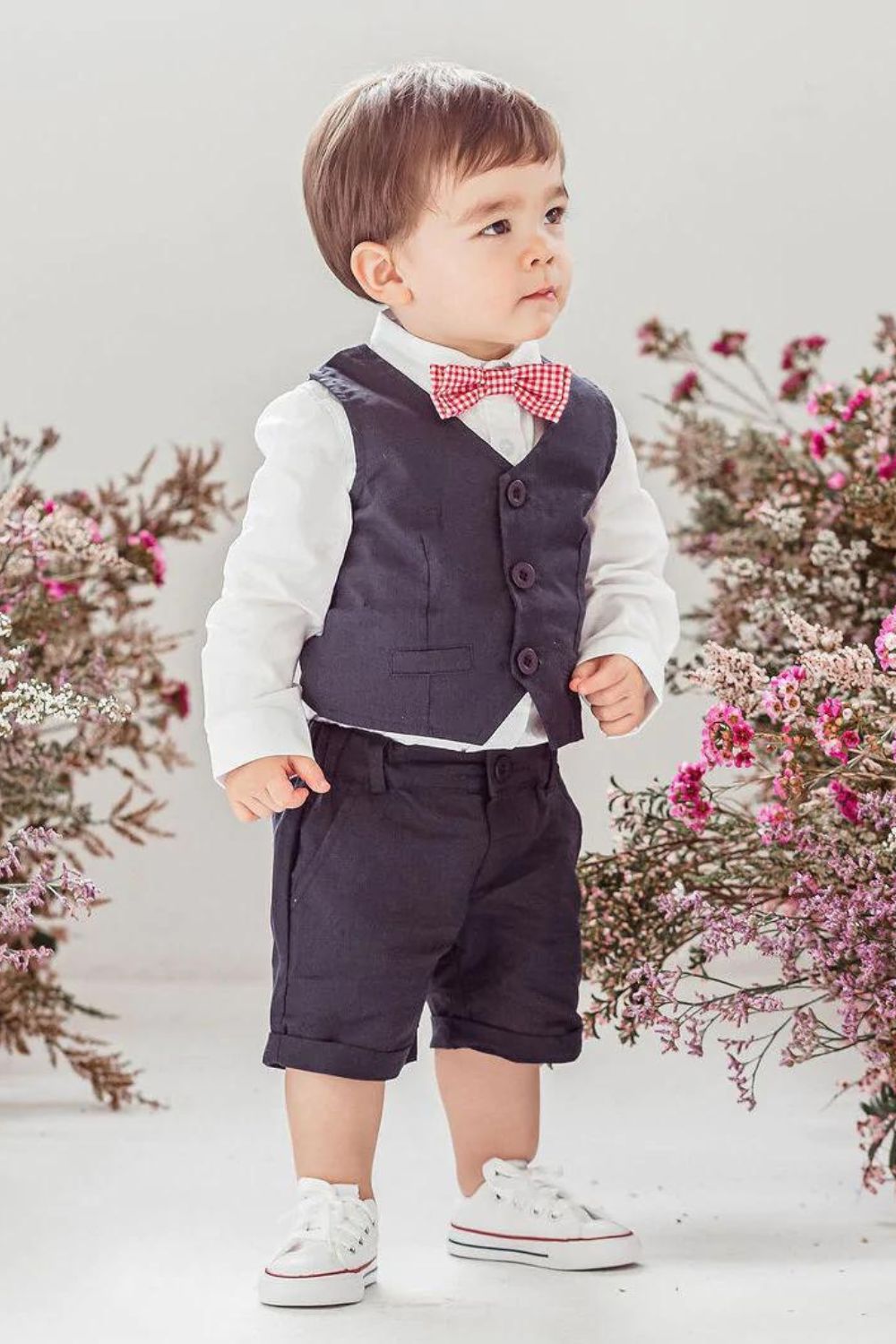 Baby boy dickie bow outfit sale